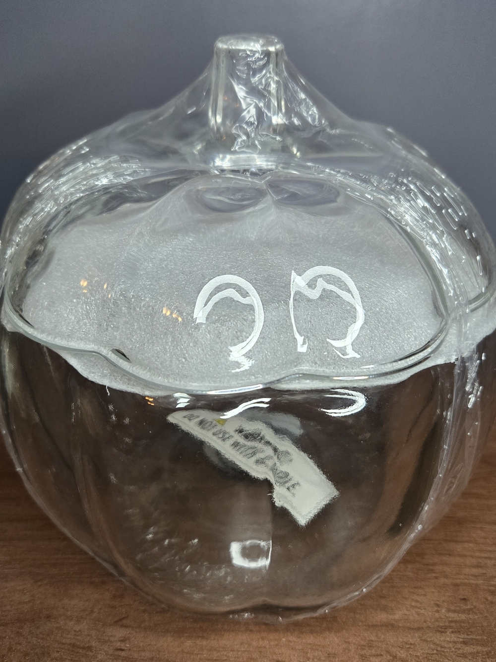 Pumpkin Shaped Candy Dish WLid Booville Glass Halloween Punch Bowl 2023 74 FlOz